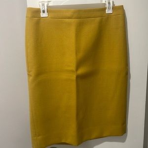 J.Crew wool No. 2 Pencil skirt, size 8, mustard